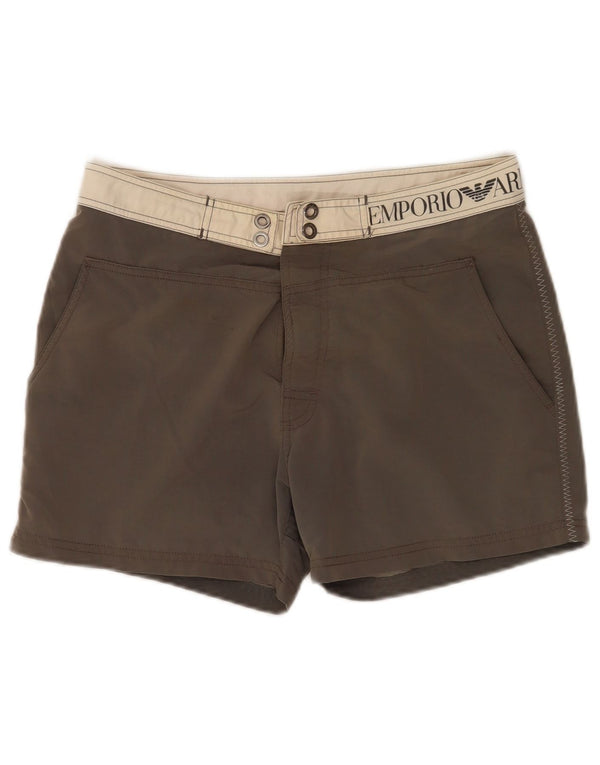 Pantaloncini da bagno grafici da uomo Emporio Armani IT 48 Poliammide grigio medio