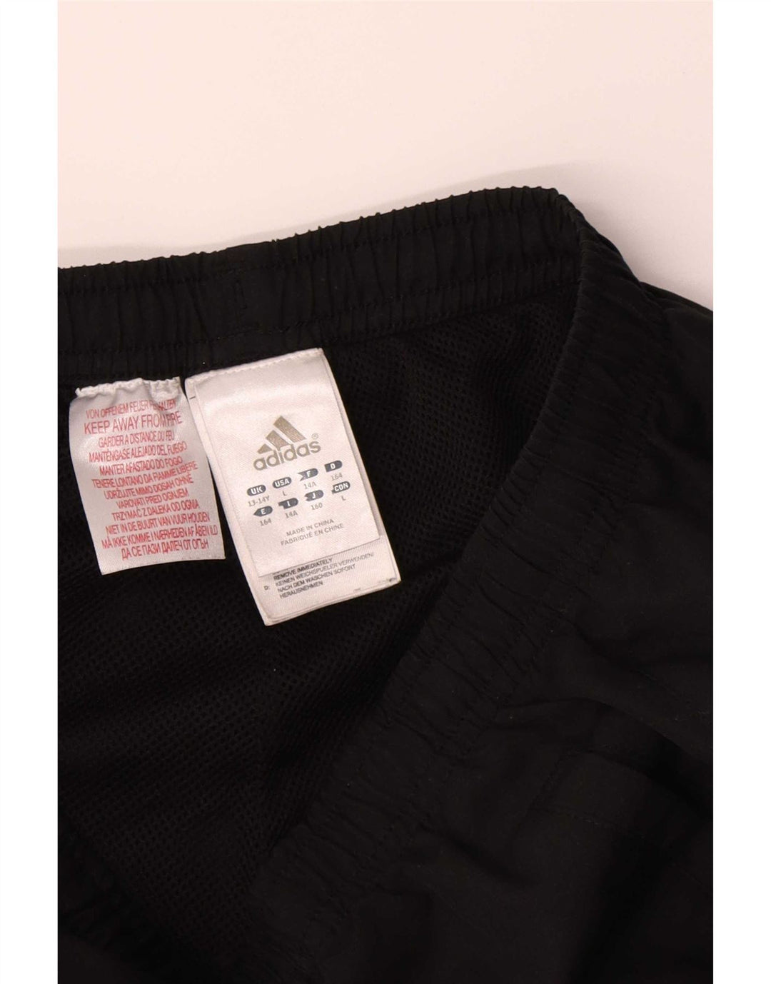 Pantaloncini sportivi Adidas da ragazzo 13-14 anni in poliestere nero