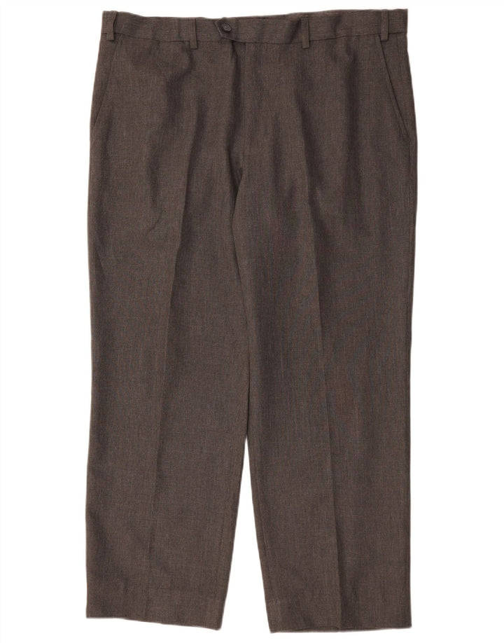Pantaloni da abito dritti da uomo Marks & Spencer vestibilità regolare W38 L29 Grigi
