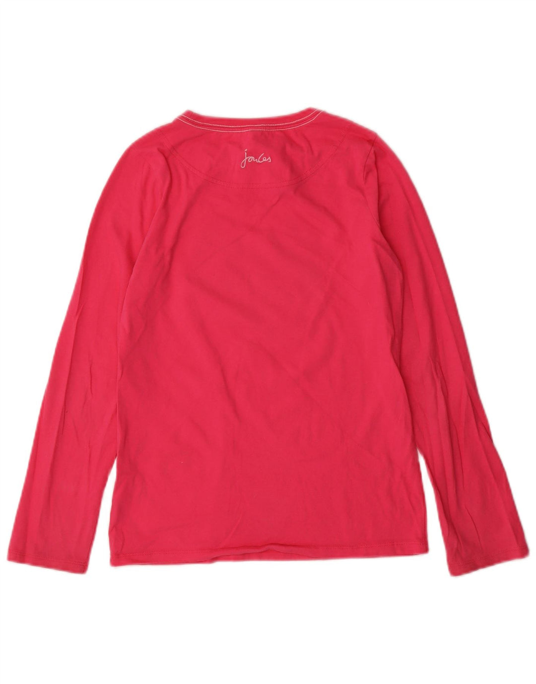 JOULES Top grafico per bambina a maniche lunghe 11-12 anni in cotone rosa