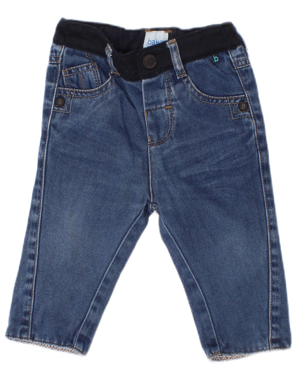 Ted Baker Jeans dritti per neonato 6-9 mesi W18 L8 Blu Colourblock