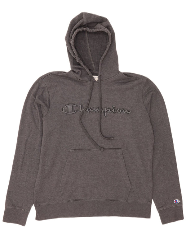 Champion Mens Graphic Hoodie Jumper Medium Grey