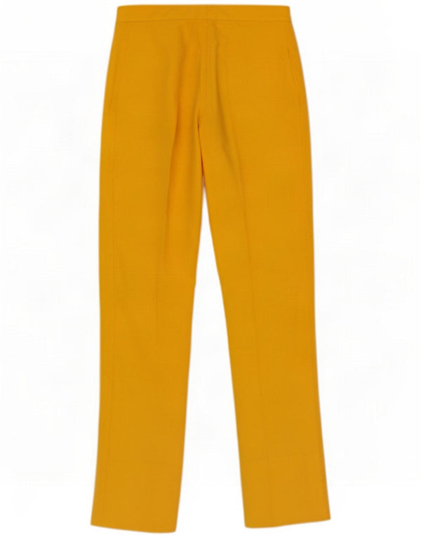 Pantaloni casual dritti da donna vintage W22 L27 Giallo