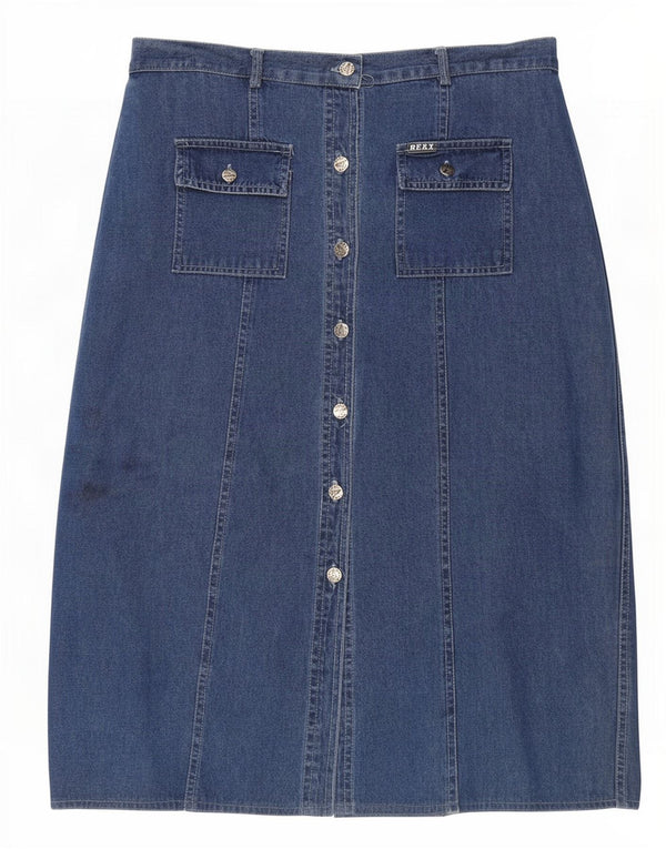 Gonna in denim da donna Re & X grande W34 in cotone blu