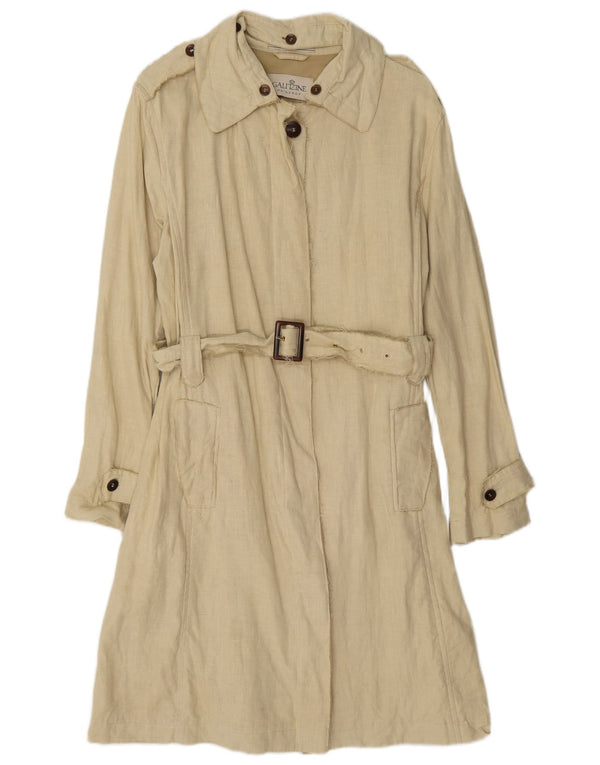 Trench Vintage da Donna IT 46 Large Beige Lyocell