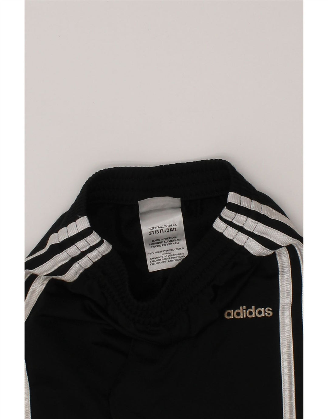 Pantaloni della tuta da ragazzo Adidas 2-3 anni in poliestere nero