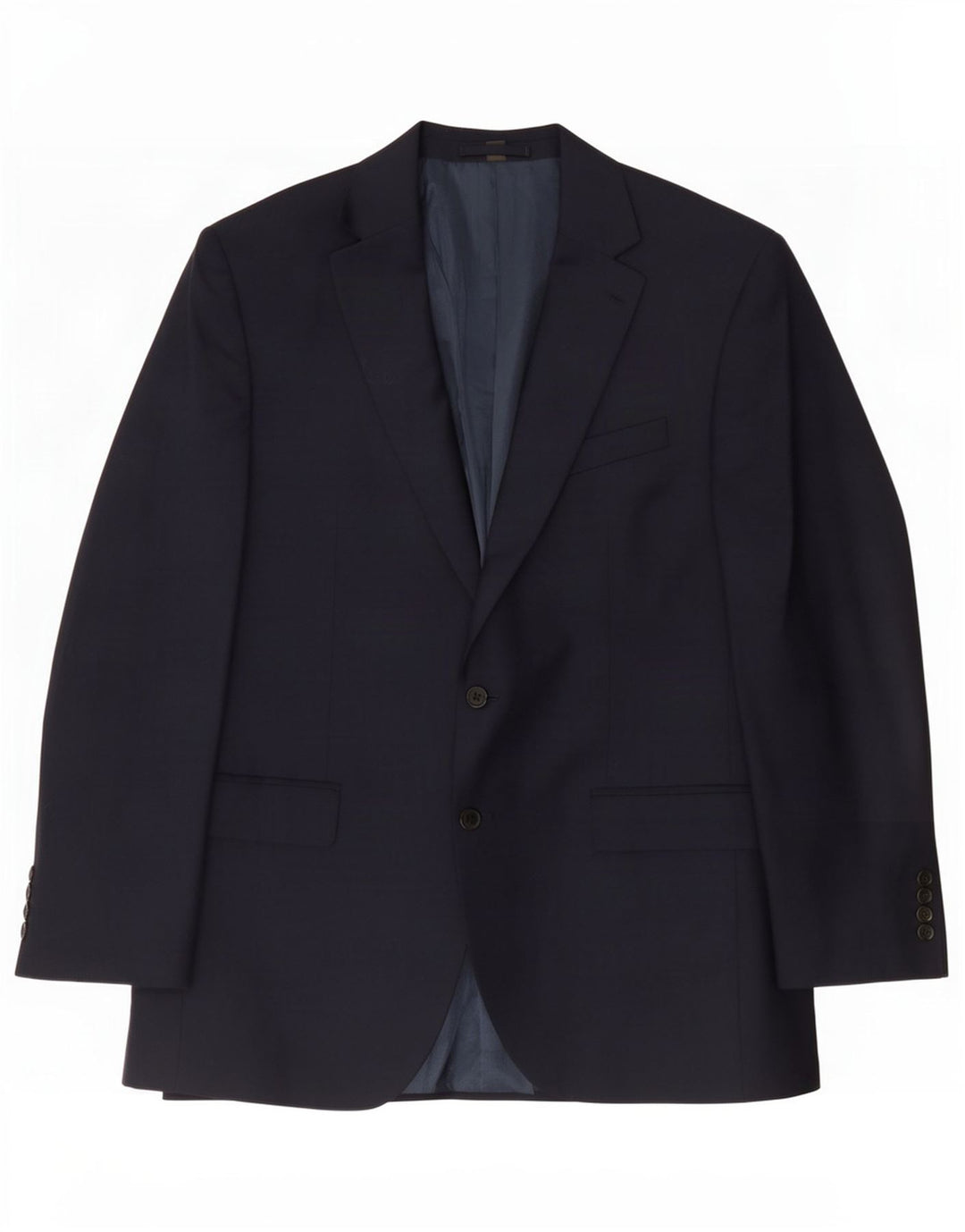 Giacca blazer a 2 bottoni da uomo Marks & Spencer UK 44 XL poliestere blu navy