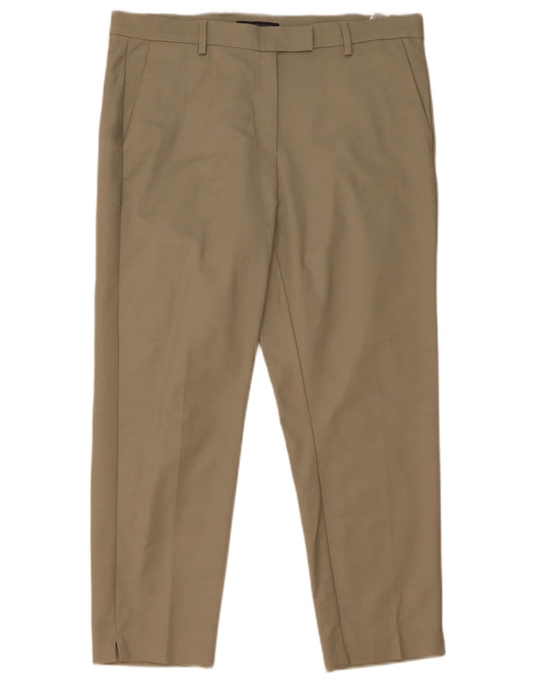 Pantaloni da abito dritti da donna Marks & Spencer UK 16 Large W36 L26 Verde
