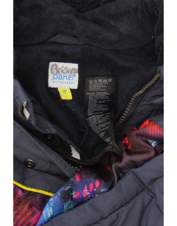 Giacca imbottita con cappuccio da ragazzo Ted Baker 6-7 anni Nylon blu navy