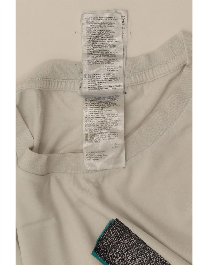 T-shirt grafica da uomo ADIDAS Top grande in cotone bianco