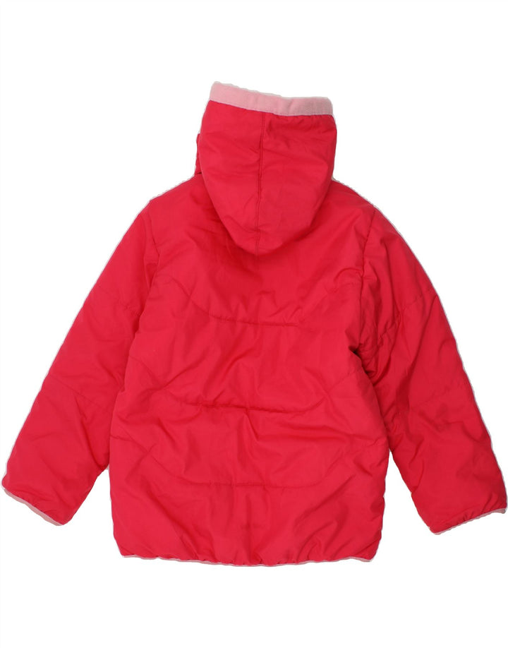 PUMA Girls Hooded Padded Jacket 3-4 Years Red Colourblock Polyester Vintage Puma and Second-Hand Puma from Messina Hembry 