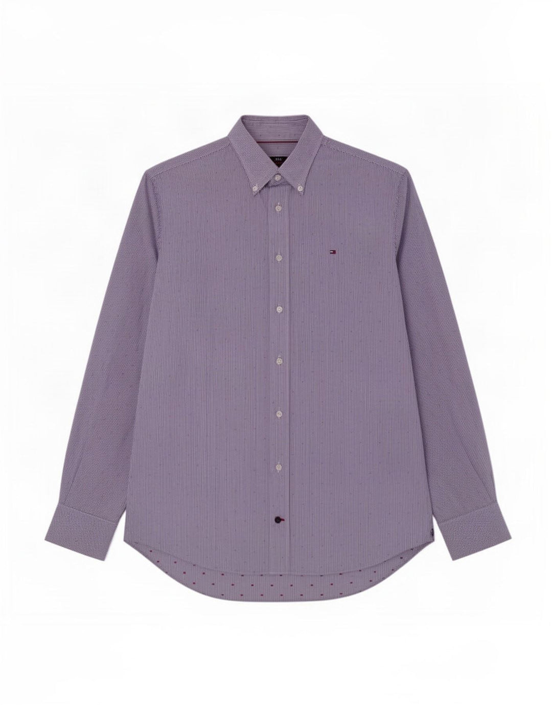 Camicia sartoriale da uomo Tommy Hilfiger taglia 39 15 1/2 gessato blu medio