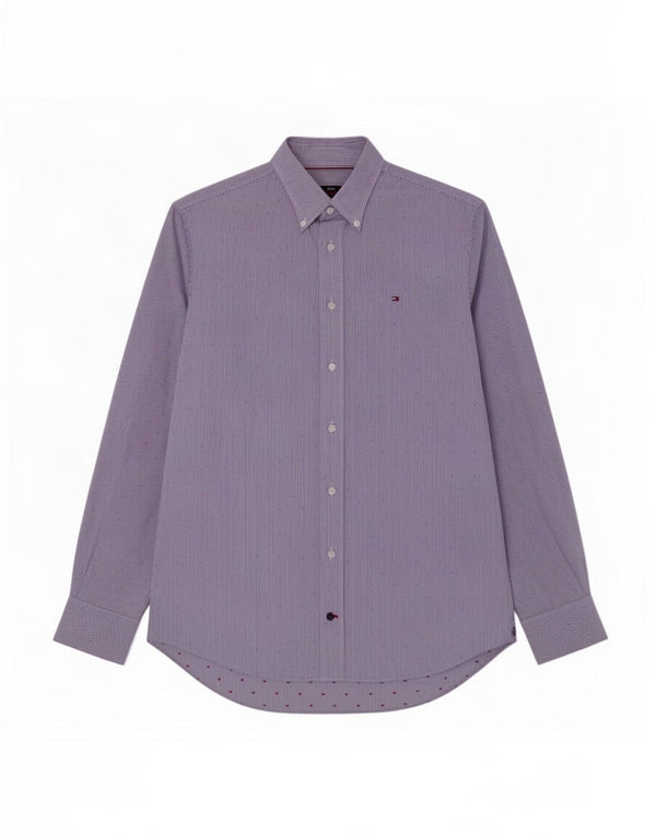 Tommy Hilfiger Mens Tailored Shirt Size 39 15 1/2 Medium Blue Pinstripe