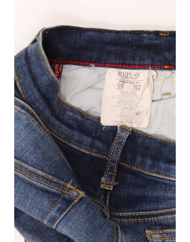 Jeans bootcut da donna Replay W27 L34 cotone blu