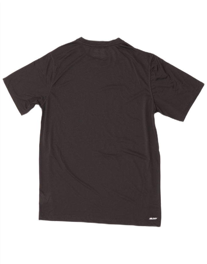 T-shirt grafica da uomo New Balance Top in poliestere nero medio