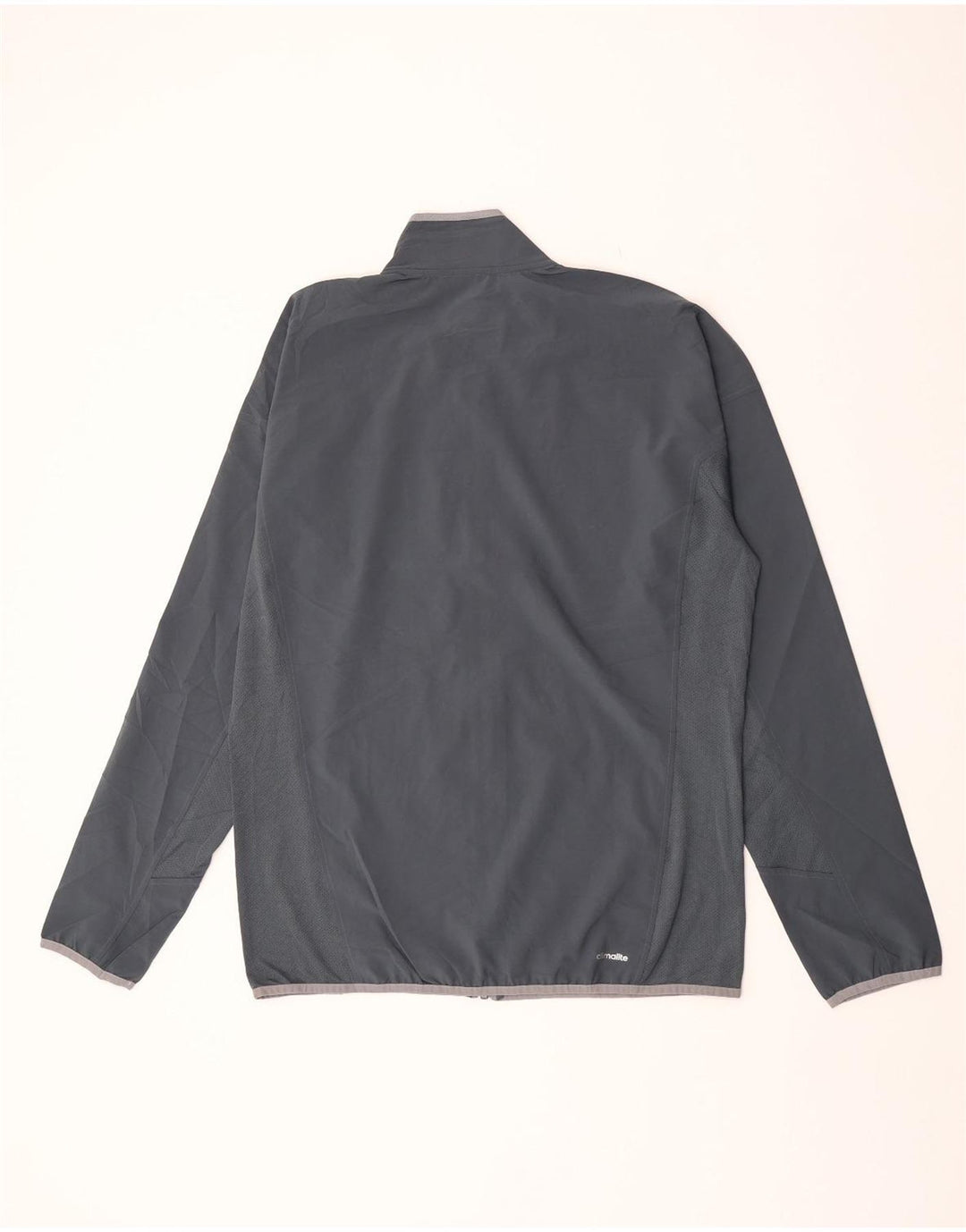 Giacca da ginnastica Adidas Climalite da uomo grande in poliestere grigio