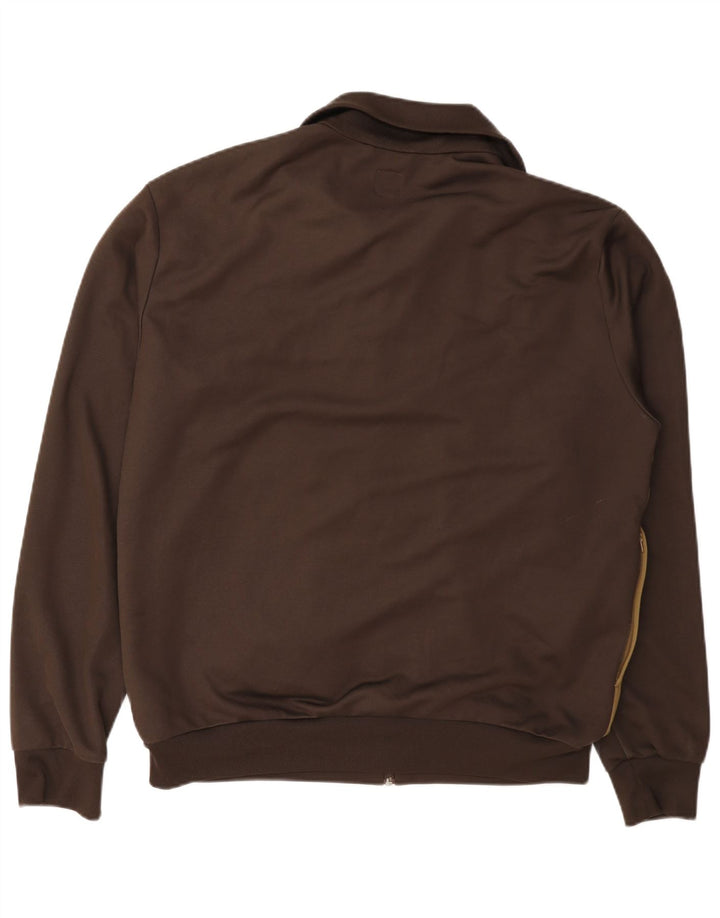 Giacca da ginnastica da uomo Adidas, giacca grande, in cotone color block marrone
