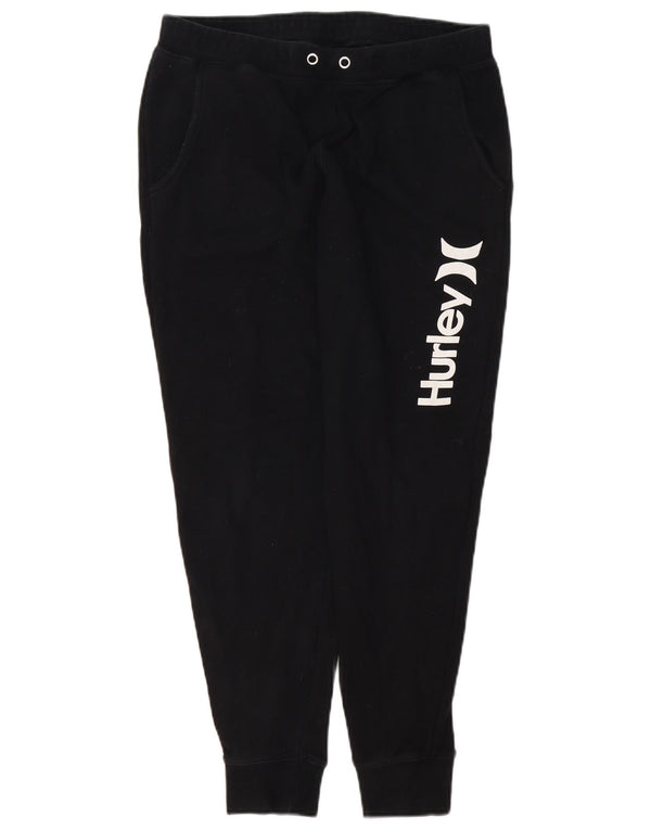 Pantaloni da tuta con grafica da uomo Hurley Joggers UK 14 Medium Black Cotton