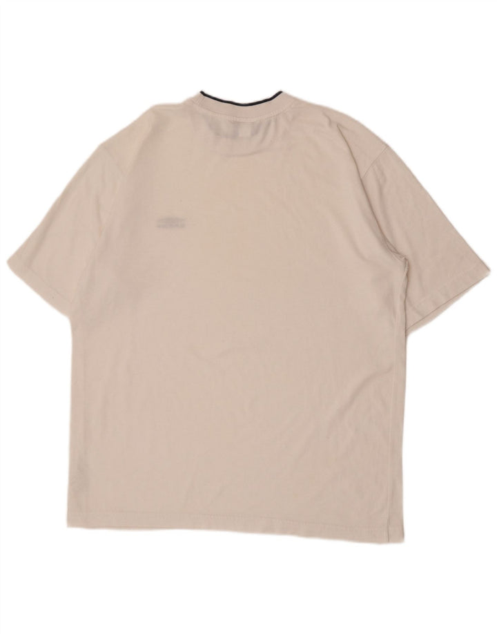 T-shirt grafica da uomo Umbro Top grande in poliestere bianco sporco