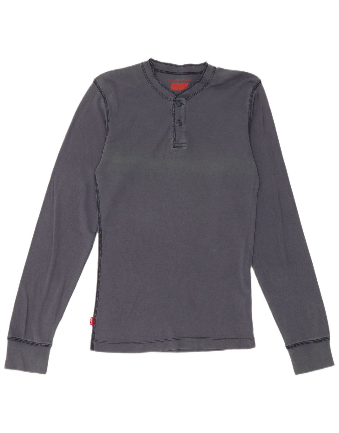 Levi's Top da uomo a maniche lunghe in cotone blu navy medio
