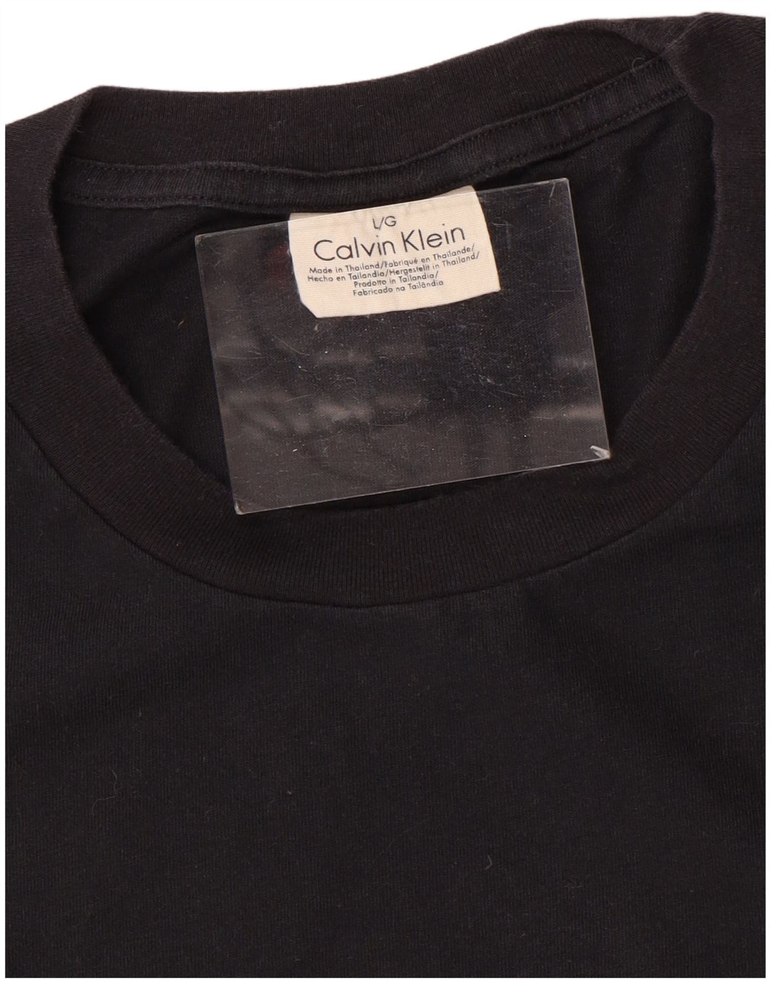 CALVIN KLEIN T-shirt da uomo Top Large in cotone nero