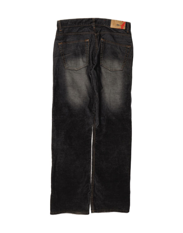 Pantaloni casual bootcut da uomo a vita bassa Zara EU 42 Large W32 L34 neri