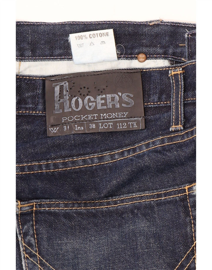 Jeans dritti da uomo Roy Rogers W31 L29 cotone blu navy