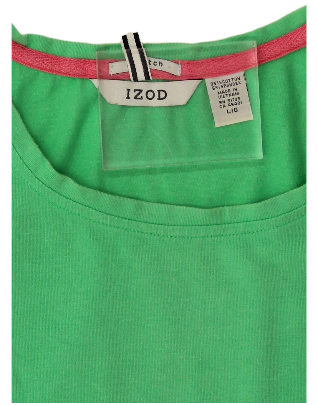 T-shirt da donna Izod Top UK 16 grande cotone verde