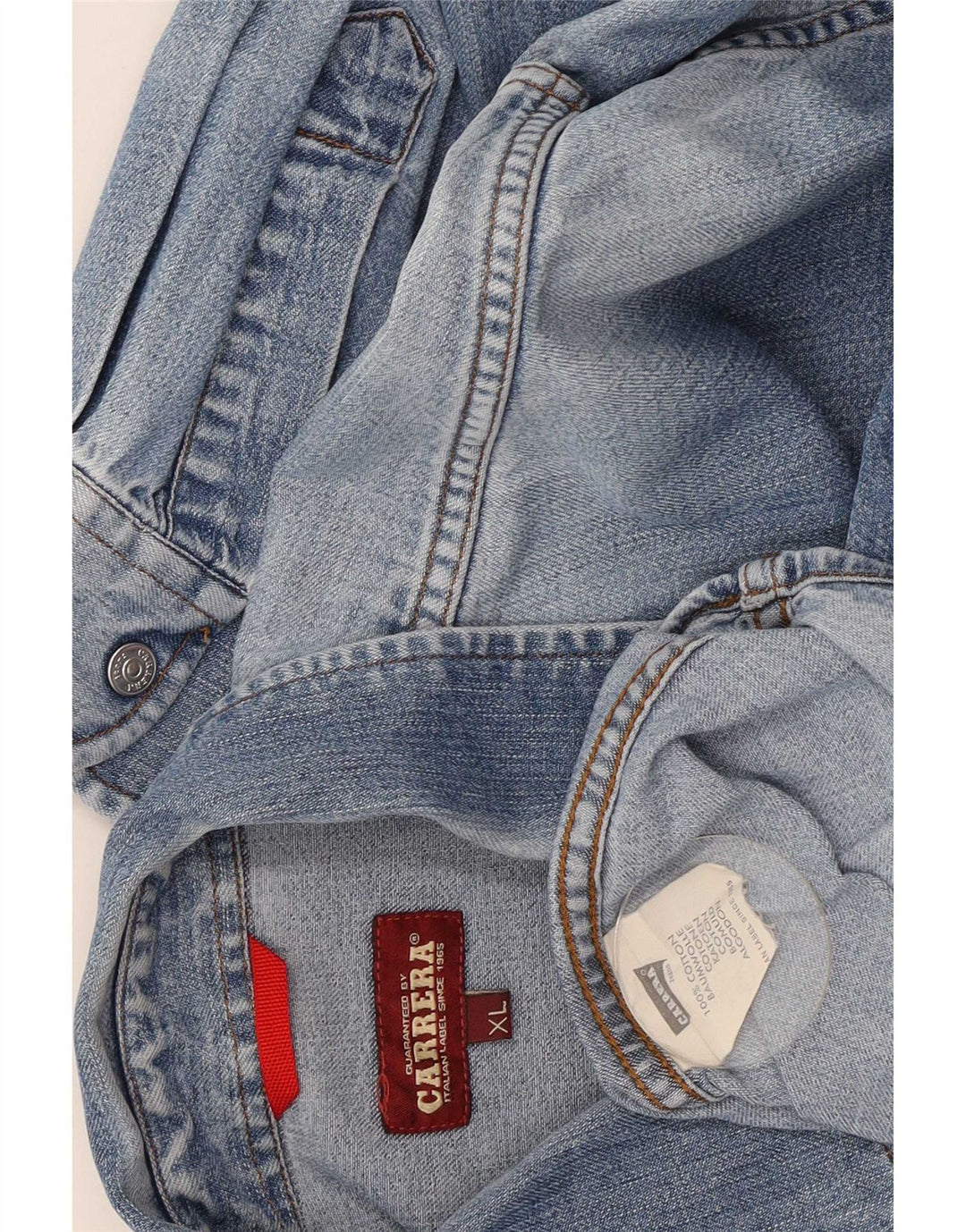 Camicia di jeans da uomo Carrera XL in cotone blu