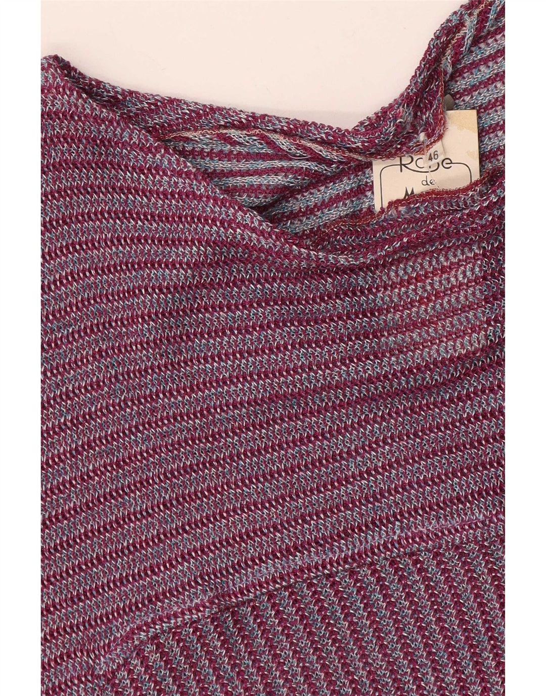 Abito a trapezio vintage da donna IT 46 a righe grandi viola