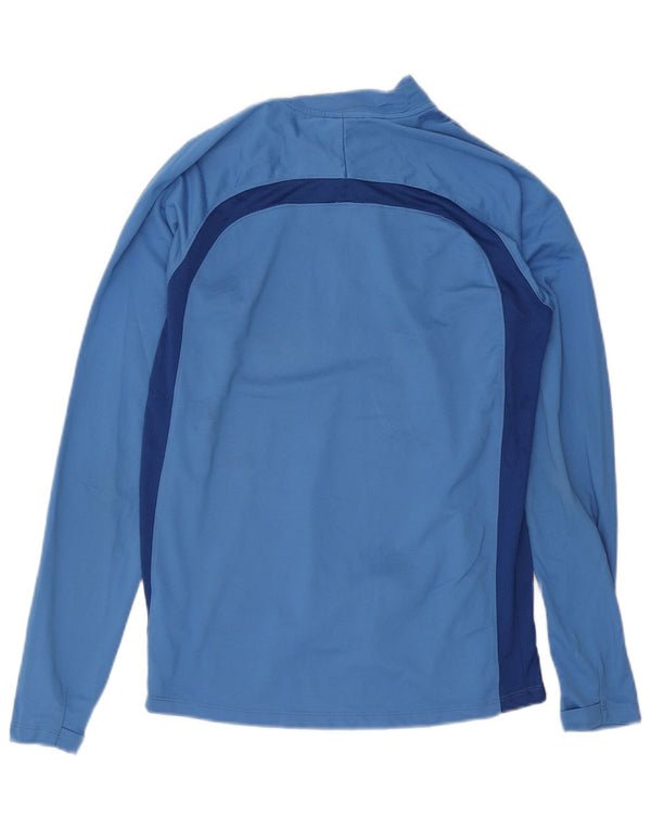 Maglia da tuta Nike Dri Fit con zip e collo da uomo, color block blu medio