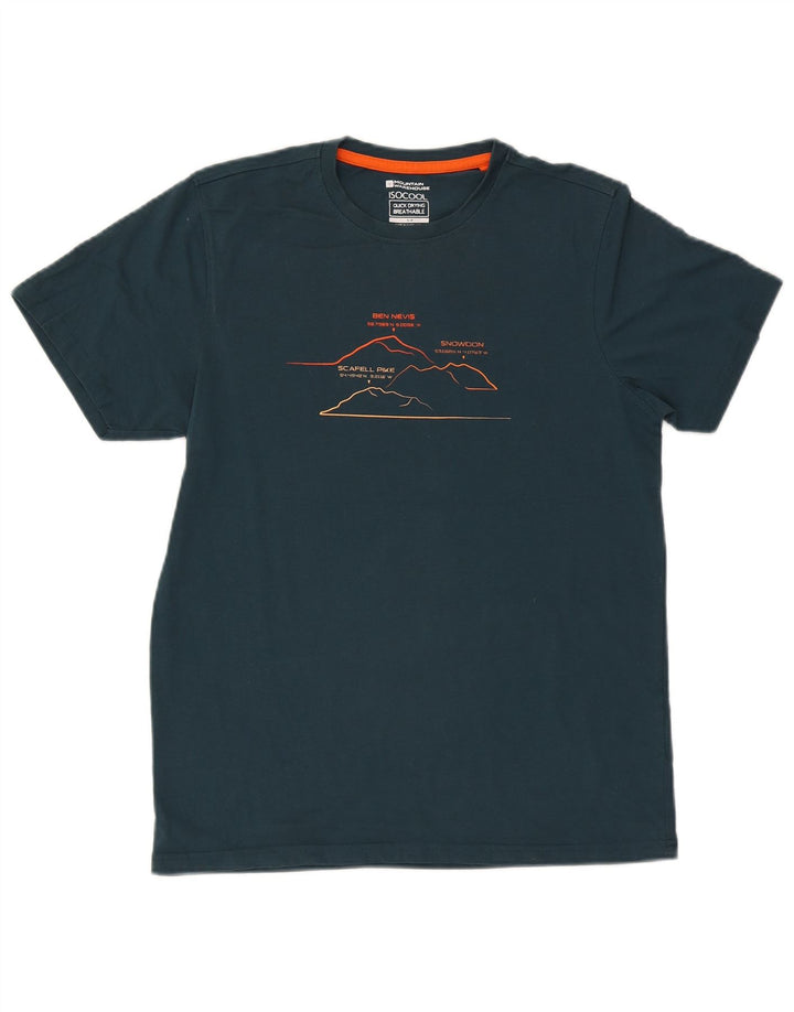 Mountain Warehouse T-shirt grafica IsoCool da uomo piccola in cotone verde