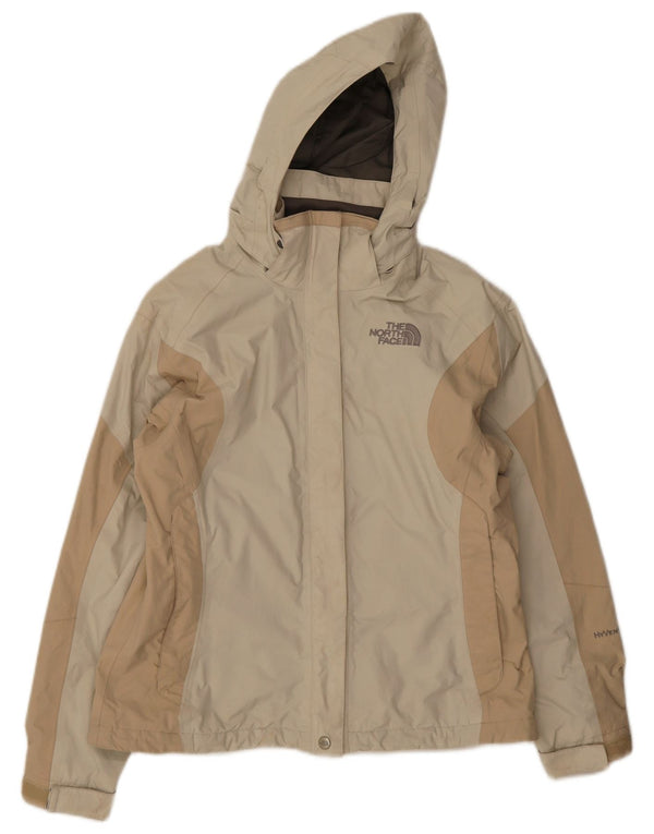 Giacca antipioggia da donna con cappuccio The North Face UK 10 Small Beige Colourblock