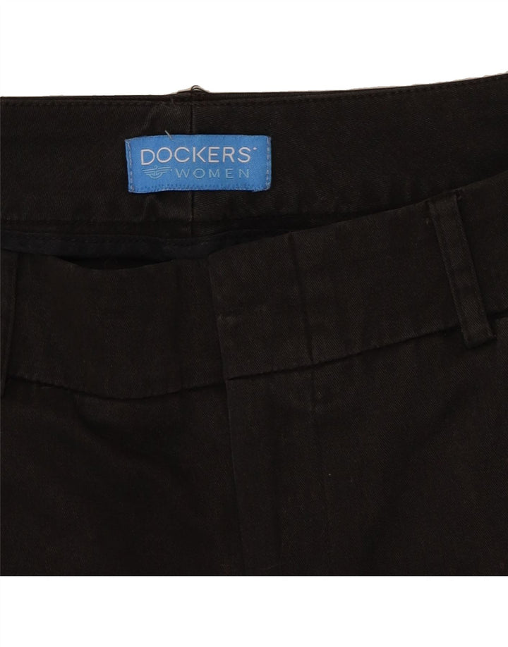 DOCKERS Womens Straight Casual Trousers W32 L30 Black Vintage Dockers and Second-Hand Dockers from Messina Hembry 