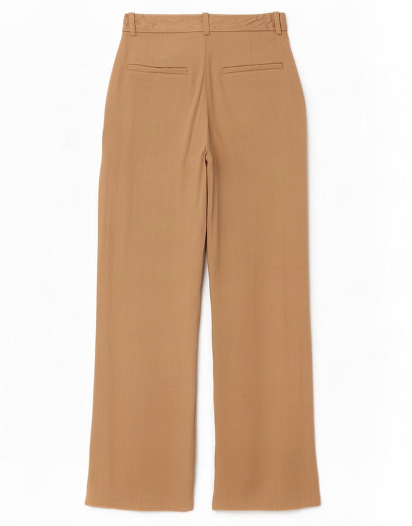 Pantaloni casual a gamba larga da donna Zara piccoli W26 L28 Beige