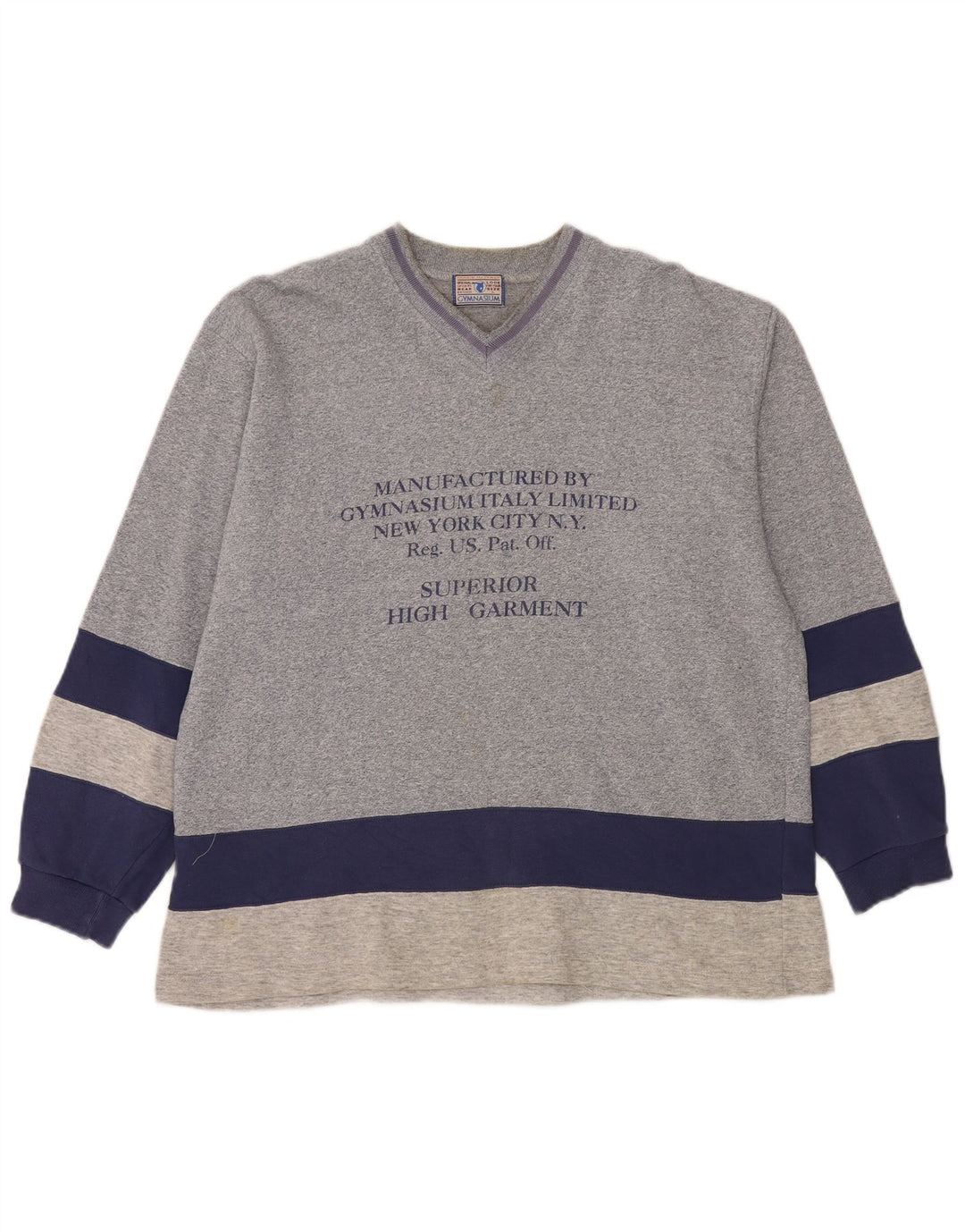 Felpa grafica da uomo da palestra, maglione grande, colore blu