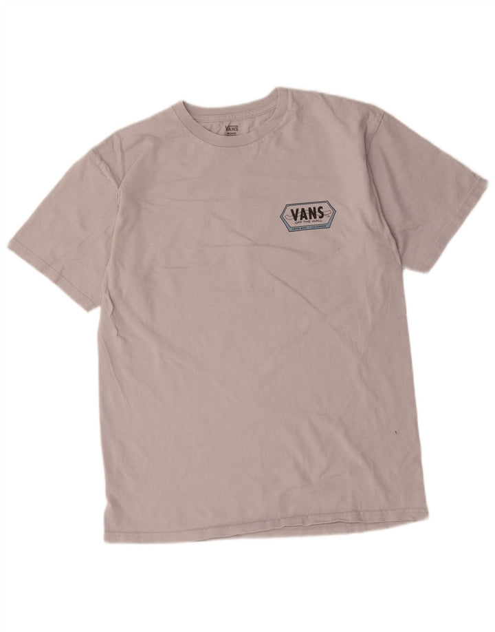 Maglietta grafica da uomo Vans Top in cotone grigio medio