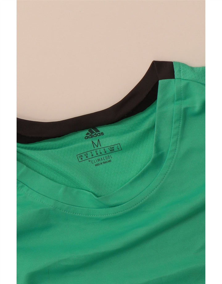 T-shirt ADIDAS Climacool da uomo verde medio color block