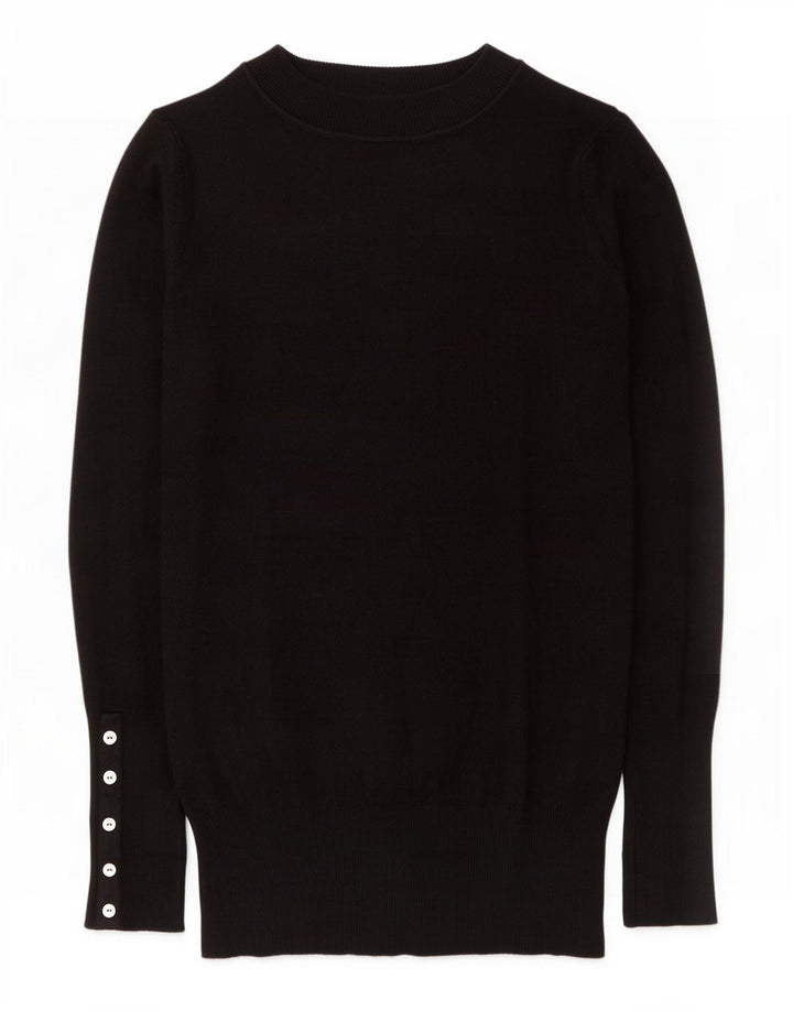 Maglione maglione collo alto da donna Zara UK 8 piccolo rayon nero