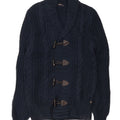 Maglione cardigan da uomo Rifle grande acrilico blu navy