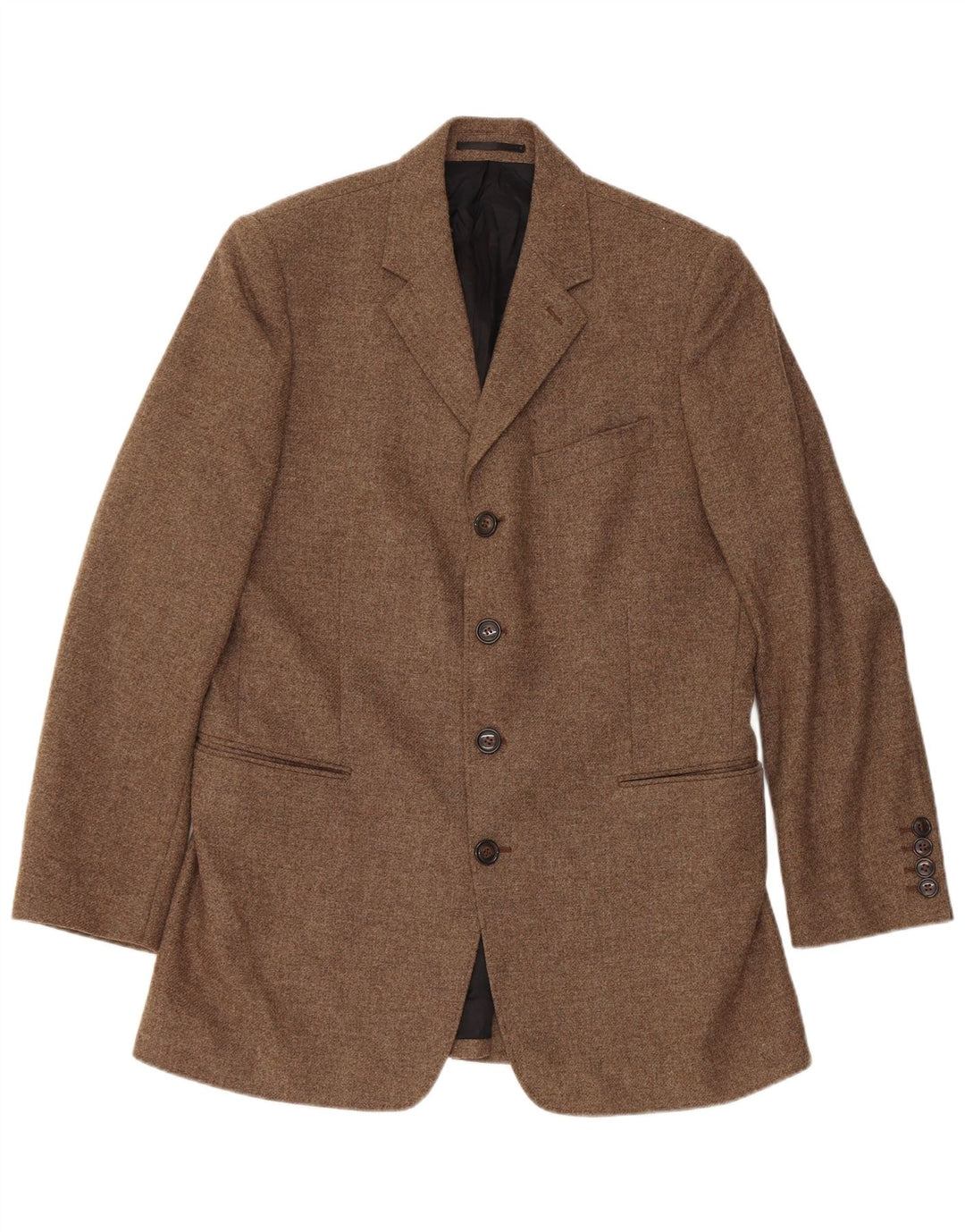 Giacca blazer da uomo a 4 bottoni Reiss UK 40 grande lana marrone