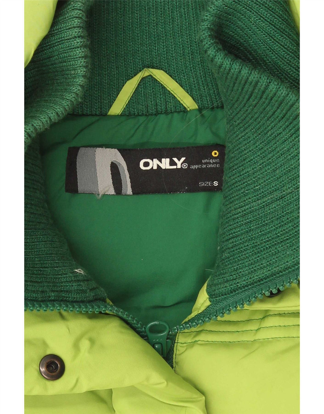 Solo gilet imbottito da donna UK 10 piccolo poliestere color block verde