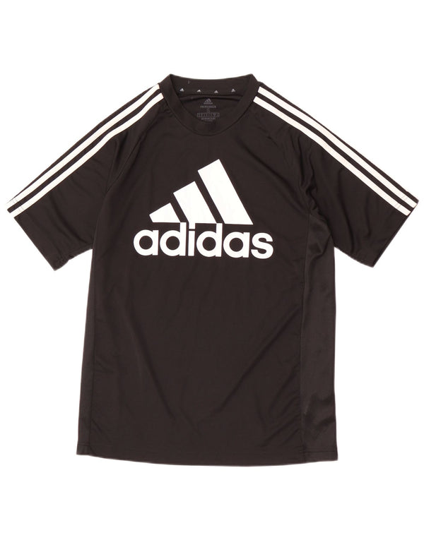 T-shirt grafica Adidas Aeroready da uomo, piccola, in poliestere nero