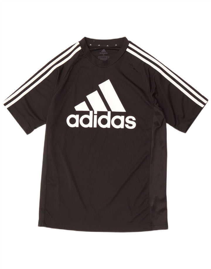 T-shirt grafica Adidas Aeroready da uomo, piccola, in poliestere nero