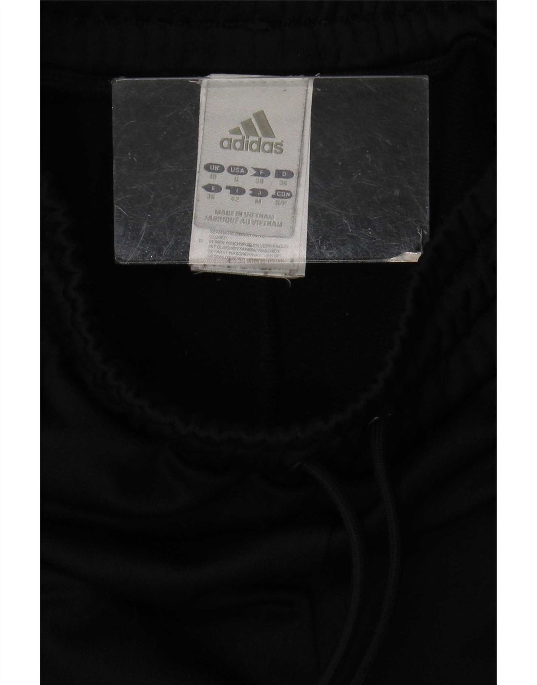 Pantaloni della tuta da donna Adidas UK 10 piccoli poliestere nero