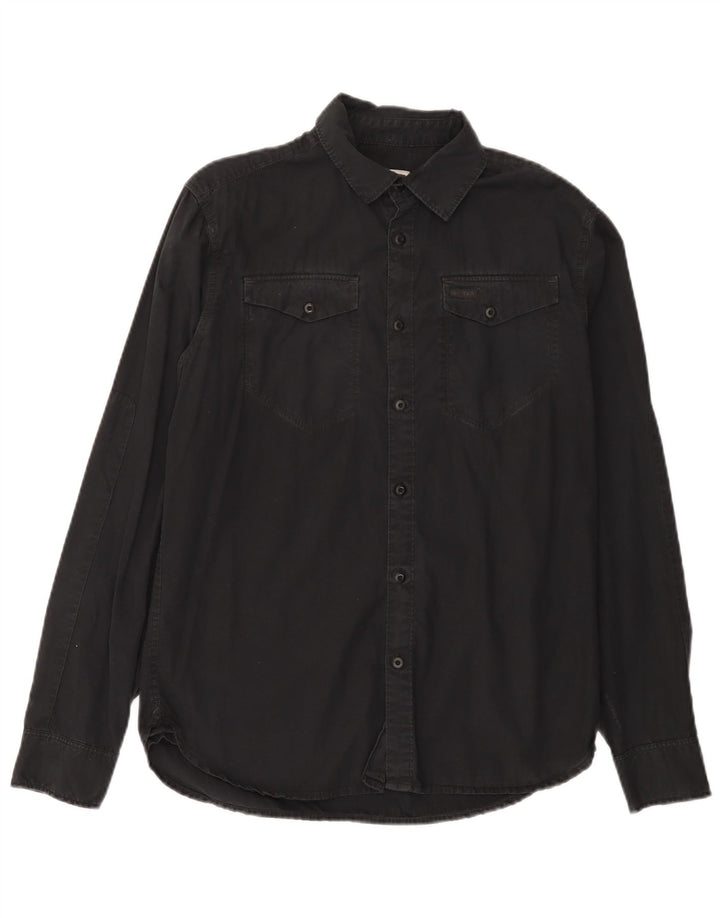 Camicia da uomo G-Star in cotone nero medio