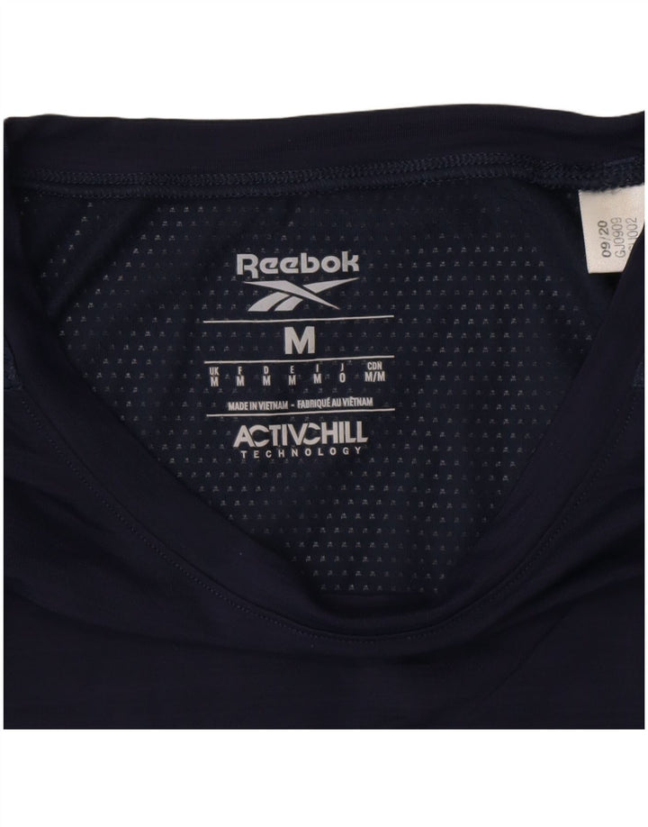 T-shirt grafica da uomo REEBOK Top medio blu navy