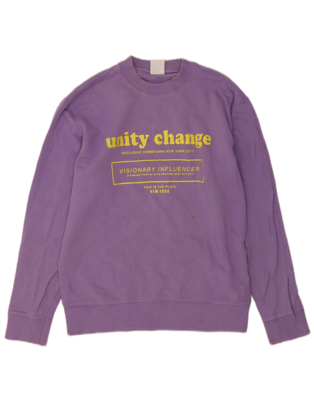 Felpa grafica da uomo Zara piccola in cotone viola