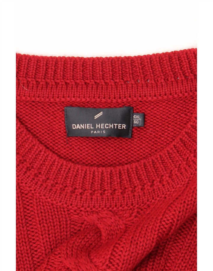 Maglione maglione girocollo da uomo Daniel Hechter 4XL lana bordeaux