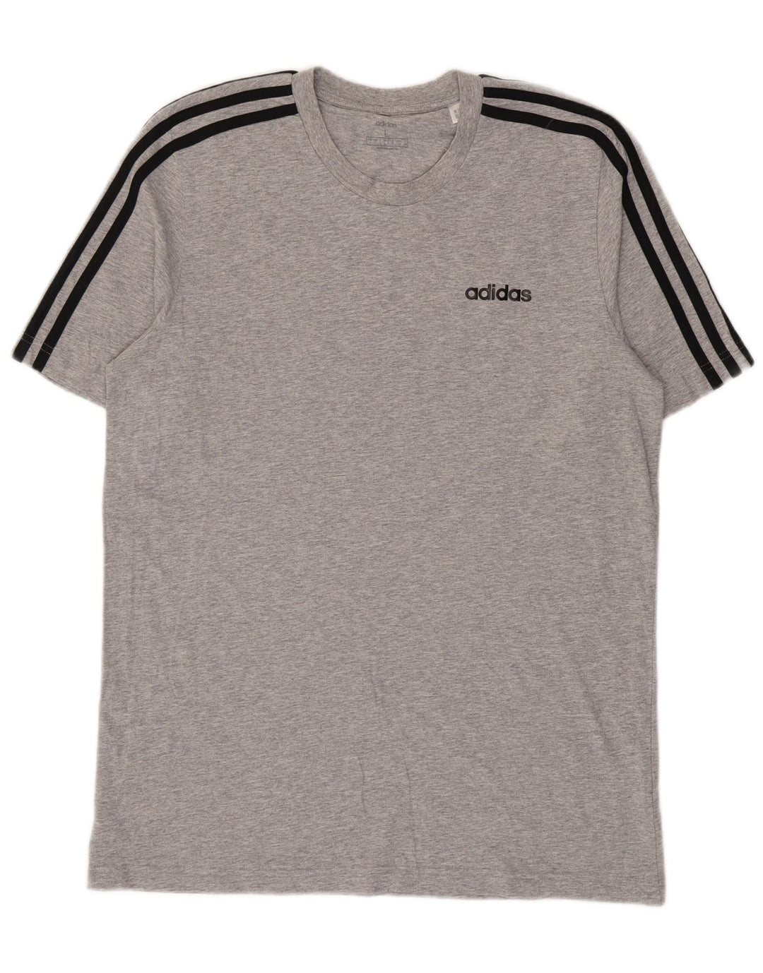 T-shirt da uomo Adidas Top grande in cotone chiazzato grigio